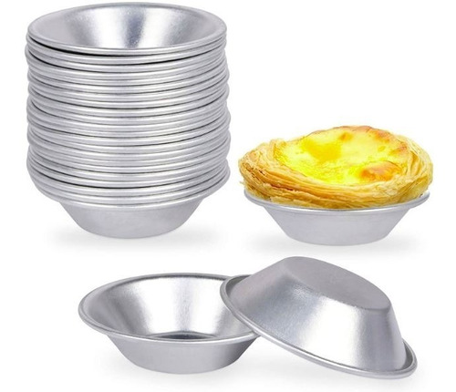 Set 10 Moldes Aluminio Mini Pay Tartas Individuales Ø 8.5 Cm