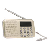 Alto-falante Estéreo Digital Portátil Y-896 Mini Fm Radio 3w