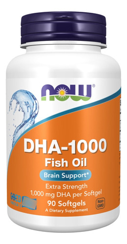 Dha 1000 Mg Omega 3 Importado Now Foods Fish Oil 90 Cápsulas