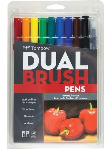 Marcadores Tombow Colores Primarios Paquete Con 10