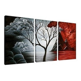 Wieco Art The Cloud Tree Wall Art Pinturas Al Oleo Giclee L