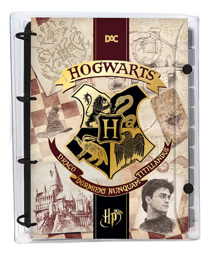 Fichário Universitario Harry Potter Com 192 Folhas Decoradas