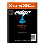 Edge Piel Sensible Gel De Afeitado Para Hombre 3pack