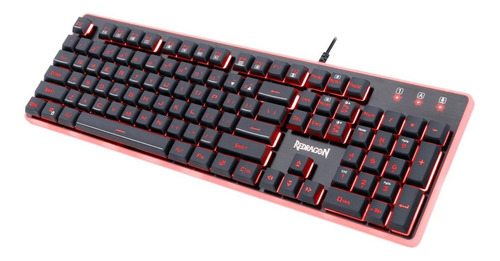 Teclado Gamer Redragon Dyaus K509, Membrana, Black, Luces Rg