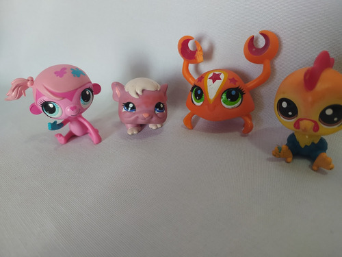 Lote De 4 Figuras Con Detalle Littlest Pet Shop  Hasbro