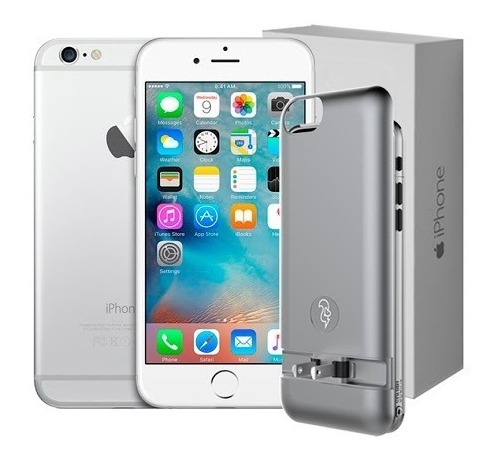 Celular iPhone 6 16gb  Reacondicionado Silver + Power Case