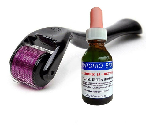 Derma Roller Drs 0.5 540 Agujas Titanio + Serum Hialuronico