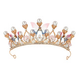 Tiaras Princess Crown Butterfly Para Niñas Con Diamantes De
