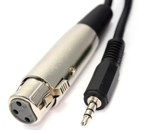 Cable Xlr 3p Hembra A Plug 3,5 Stereo 1,5 Mts Microfono Pc