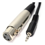 Cable Xlr 3p Hembra A Plug 3,5 Stereo 1,5 Mts Microfono Pc