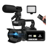 Câmera De Vídeo Digital P/ Youtuber + Mic Externo + Sd 128gb