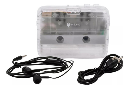 Reproductor De Casetes Portátil Tonivent Bt Stereo Auto Re