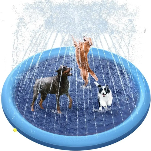 Alberca Plegable Piscina Perro Mascota Con Aspersor 170x30cm