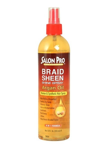 Salon Pro Spray Brillo Para Trenza Africana,extension 355 Ml