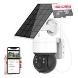Câmera Segurança Hd Energia Solar Wifi Chip 4g C/cartão 32gb