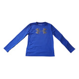 Camiseta De Manga Larga Homnre Under Armour Azul Talla G 