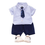 Set Camisa Short Formal Vestir Elegante 1pzs Niño Moda Bebé