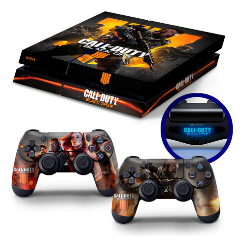 Skin Playstation 4 Fat Ps4 Adesivo Call Of Duty Black Ops 4