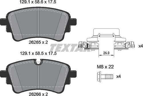 Jgo Pastillas Traseras Audi A4 A5 Q5 Q7 Vw Touareg Textar Foto 4