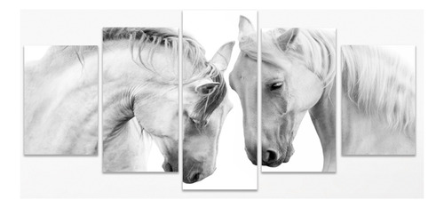 Cuadro Caballos Animales Poliptico 100x50 Personalizable