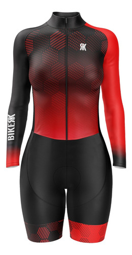 Enterizo Uniforme Ciclismo Mujer Red 