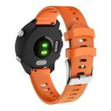 Pulseira Silicone Para Garmin Forerunner 245 645 Music Watch Cor Laranja Largura 20