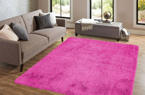 Tapete Peludo Felpudo Quarto 2,00 X 1,40 Pink Rosa Menina