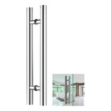 Manija Acero Inox Puerta Vidrio De Enfrentar 59,5cm X 1puLG