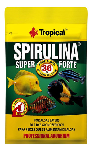 Ração Para Peixes Tropical Super Spirulina Forte Flakes 12g