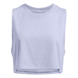 Polera Sin Mangas Campus Crop Mujer Morado