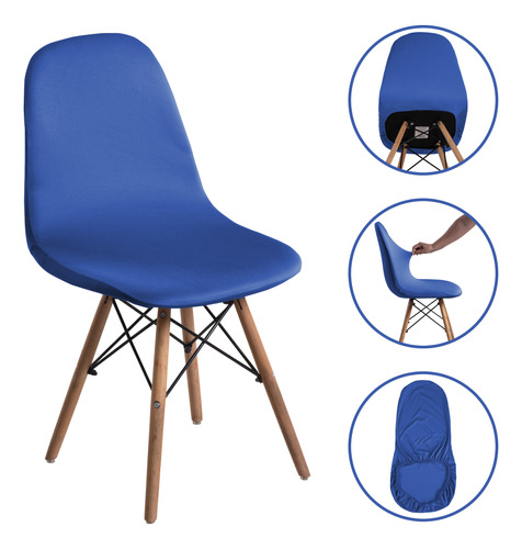 Capa Cadeira Removível Charles Eiffel Eames Luxo Kit 6 Pçs