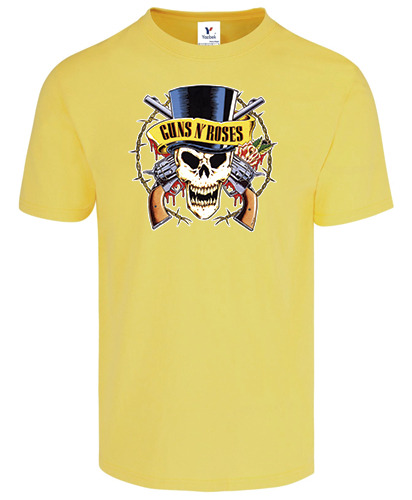 Playera Amarillo Moda Am1 Guns And Roses J325