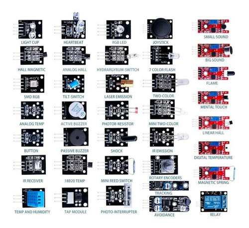 Kit De 37 Sensores Para Arduino, Pic, Rapberry