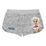 Short Feminino Piece Monkey D Luffy Gear Fifth Anime Ref 540