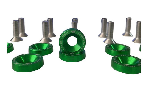 Arandelas Aluminio Moto Auto Atv Ftx 6mm M6 X10u Verde