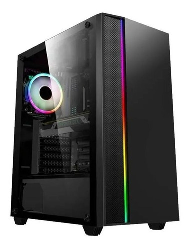 Gabinete Gamer Rgb Atx Hb-037 Atx Tg Fan*1 + Fuente 600w