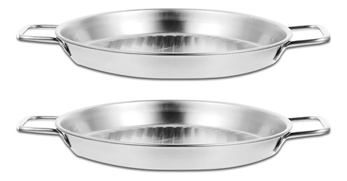 Molde Honear Pizza Parrilla Coreana Cocina Acero Inox 2 Pzs