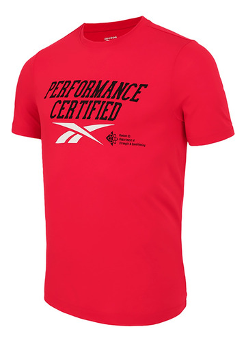 Playera Reebok Entrenamiento Big Logo Roja - Mediana - Slim 