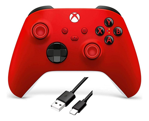 Control Xbox One S Nuevo Rojo Con Cable Usb Compatible Pc