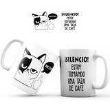 Mug Taza De Cafe Gato Kawaii Tierno Felino Regalo Pocilo