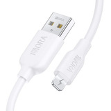 Cable Usb Para Ip 2.1a Carga Rápida Datos Rudo Color Blanco