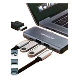 Adaptador Hub Macbook Pro Usb Type-c  4k  5 Em 1