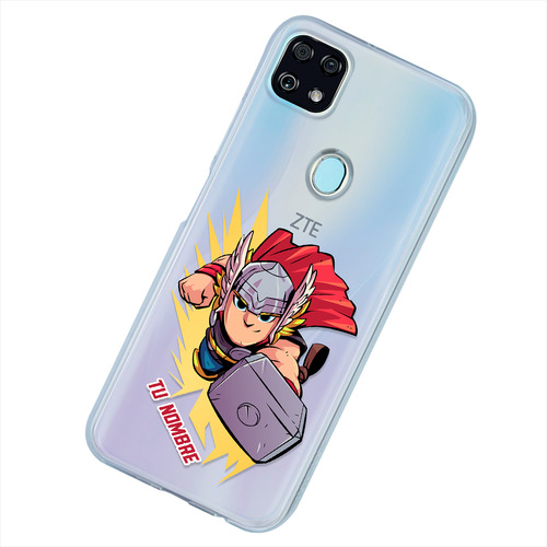 Funda Para Zte Thor Marvel Personalizada Con Tu Nombre