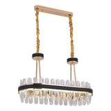 Pendente Lustre Luminária Teto Cristal K9 Legitimo 3em1 58w Cor Preto Bivolt