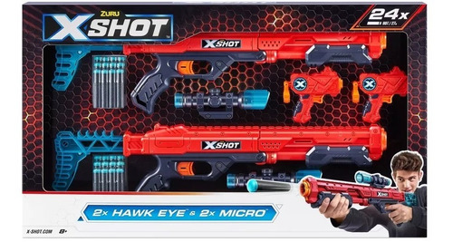 X-shot Skins 4 Lanzadoras Excel Hawk Eye & Micro Blasters  