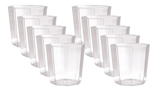 Vaso Plastico Descartable Boyano Octagonal 200cc X 10 Uni