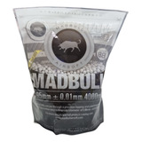 Bbs Madbull 0,25g Airsoft 4000rds 6mm Esferas Plásticas