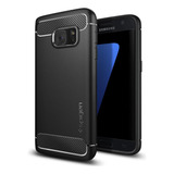 Funda Spigen Rugged Armor Para Galaxy S7 Negro