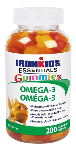 Omega 3 Infantil Ironkids Exclusivo En Gomitas 200 Unidades