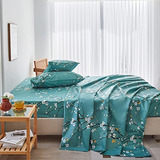 Juego De Sábanas Estampadas Teal Zrnbast Para Cama Queen